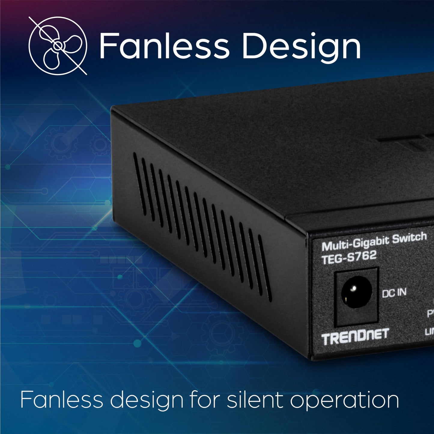 TRENDnet 6-Port 10G Switch, 4 x 2.5G RJ-45 Base-T Ports, 2 x 10G RJ-45 Ports, 60Gbps Switching Capacity, Wall Mountable, 10 Gigabit Network