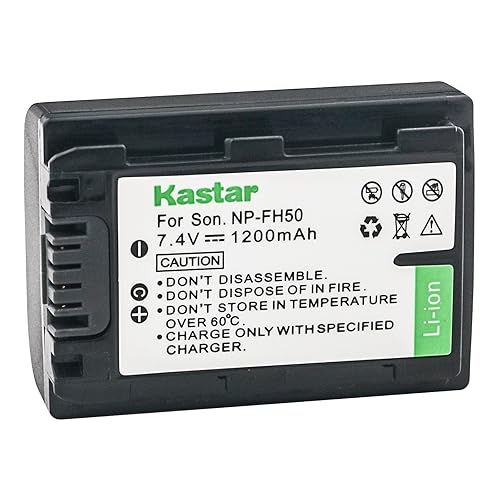 Kastar NPFH50 Battery for Sony NP-FH30 NP-FH50 NP-FH70 NP-FH100 AC-VQH10 and Alpha DSLR-A230 DSLR-A290 DSLR-A330 DSLR-A380 DSLR-A390, Sony DCR-DVD103