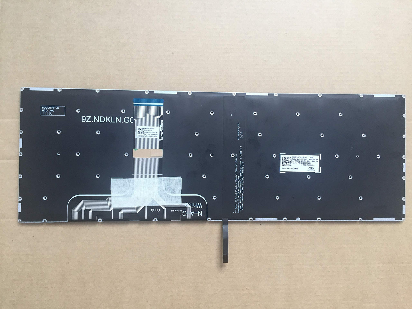 Original New for Lenovo Legion Y530 Y530-15 Y530-15ICH Y530-15ICH 81FV 81LB Series US Black Backlit Gaming Laptop Keyboard White Word