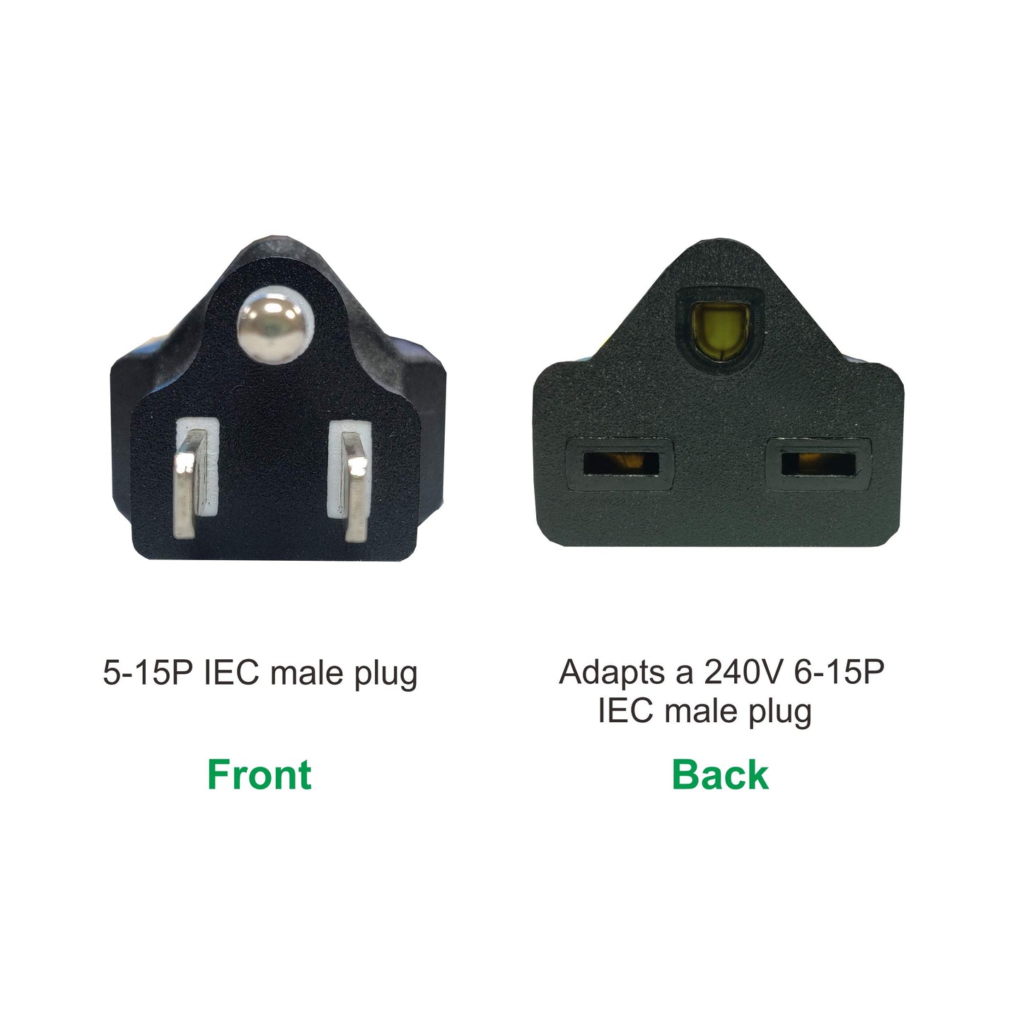 BloomGrow 240V to 120V US Power Plug Adapter 6-15P to 5-15R US Plug Adapter Electrical Converter for US (2 PCS)