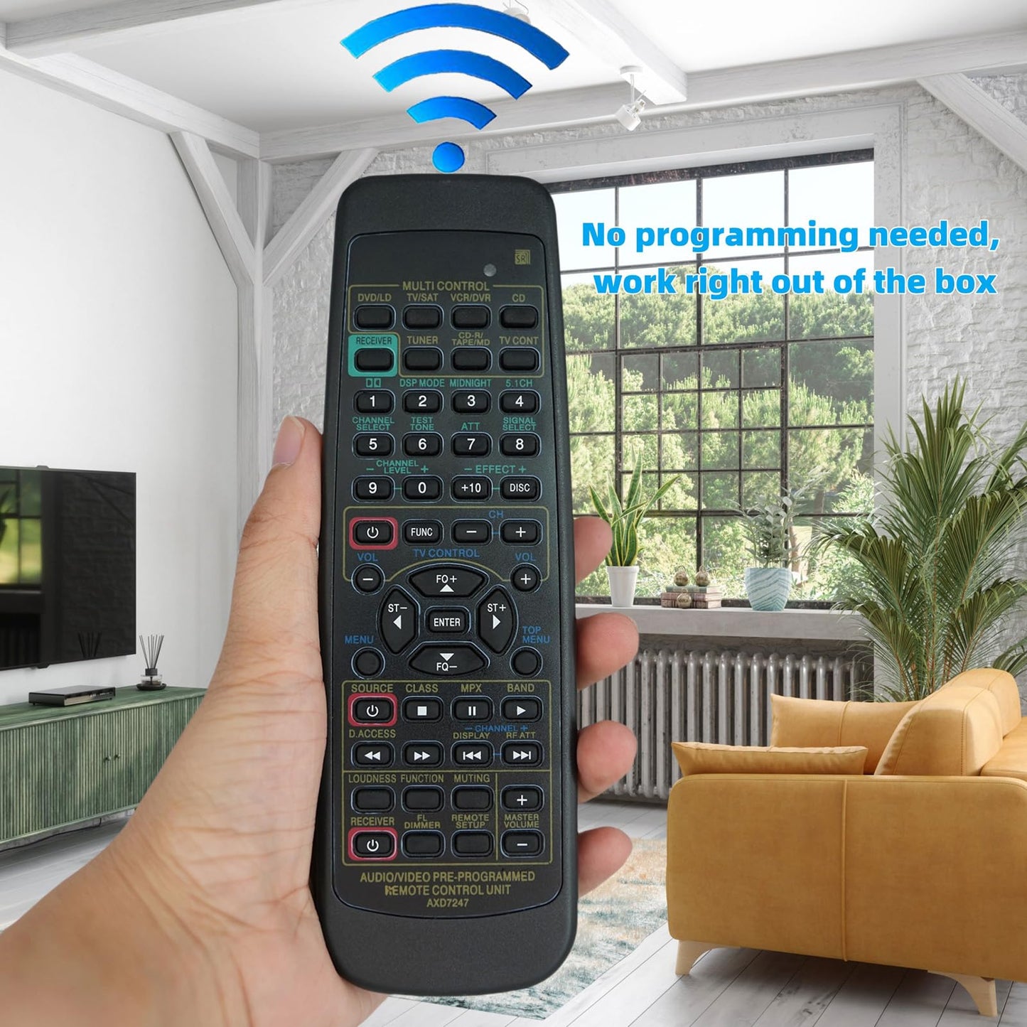 Remote Control AXD7247 Replaced for Pioneer AV Receiver VSX-D309 VSX-D409 VSX-D411 VSX-D411S VSX-D412 VSX-D412S VSX-D510 VSX-D510-G VSX-D510S VSX-D511