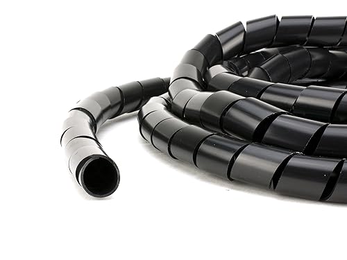 Secure 1/8 Inch Black Polyethylene Spiral Wrap - 10 Foot