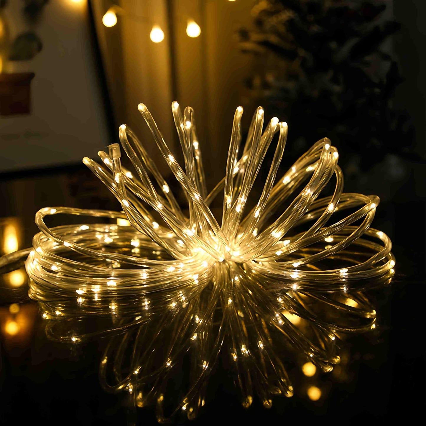 Clearhill Solar Rope Lights 10M/32ft Warm 100LED 8 Modes Waterproof IP65 Outdoor Solar String Lights for Garden, Party, Home, Christmas, Halloween