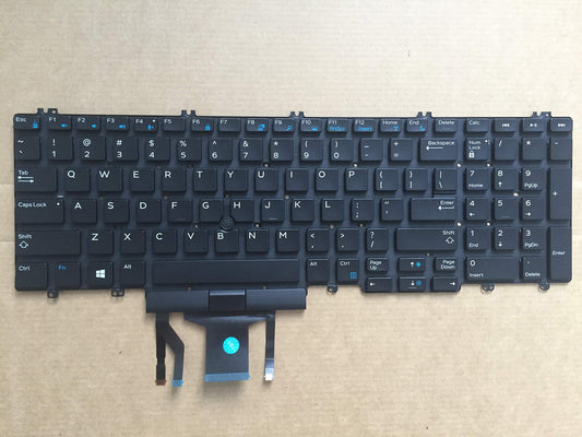 Original New for Dell Precision 7540 7740 Laptop US Keyboard Backlit Without Frame