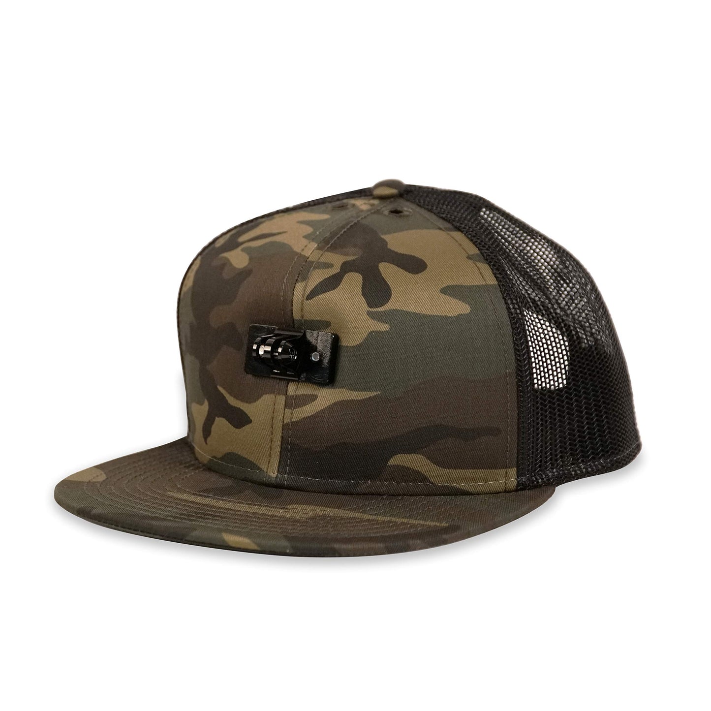 ActionHat® Camo Flat Bill - Patented Floating Hat Mount Compatible for GoPro, DJI, Insta360 Action Cameras
