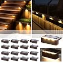 SOLPEX Solar Fence Lights, 6 LEDs Solar Lights Outdoor Waterproof Solar Powered for Deck, Stair, Front Porch, Balcony, Walkway, Garden, Yard, Patio
