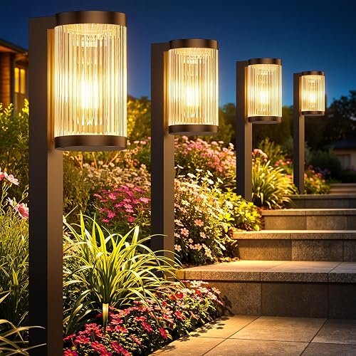 ELECLINK Solar Pathway Lights Outdoor, 6 Pack Upgraded Outdoor Solar Lights for Outside Super Bright Up to 15Hrs, IP65 Waterproof Solar Garden Lights