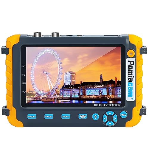 AHD CCTV Monitor Camera Tester IV8W 5 Inch 4-in-1 8MP AHD TVI 8MP CVI CVBS 1080P Coaxial HD Video Testerr Support RS485 PTZ Controller/UTP Cable