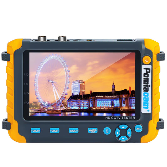 AHD CCTV Monitor Camera Tester IV8W 5 Inch 4-in-1 8MP AHD TVI 8MP CVI CVBS 1080P Coaxial HD Video Testerr Support RS485 PTZ Controller/UTP Cable