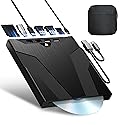 Wbacon 8 in 1 External CD/DVD Drive for Laptop, Slot-Loading CD Reader for Laptop, CDs Drive External USB DVD Drive Externals CD Burner Compatible