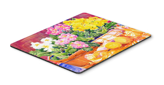 Caroline's Treasures 6061MP Flower - Primroses Mouse Pad, Hot Pad or Trivet for Home Office Gaming Working Computers Laptop Mouse Mat,Washable Large