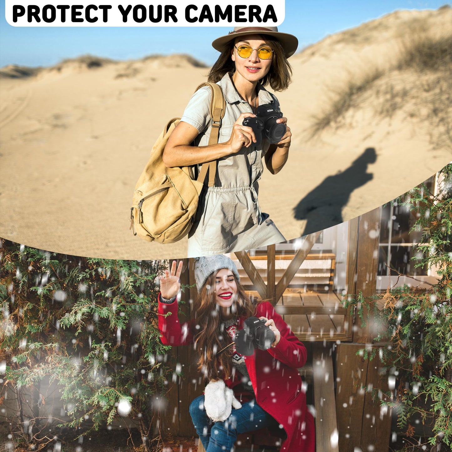 STSEETOP Camera Case for Nikon Z6 Z6II Z7 Z7II - Protective Silicone DSLR Skin Cover, Detachable Cage, Shockproof, Dustproof (Black)