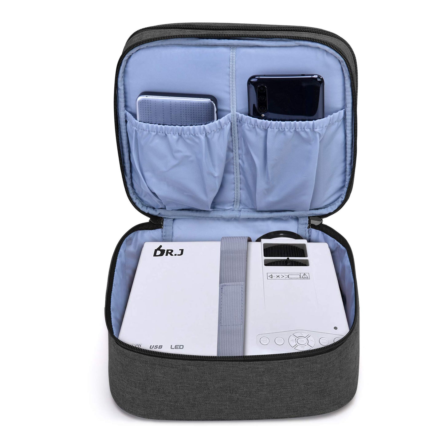 LUXJA Carrying Bag Compatible with DR.J Mini Projector, Portable Case for Mini Projector and Accessories, Black