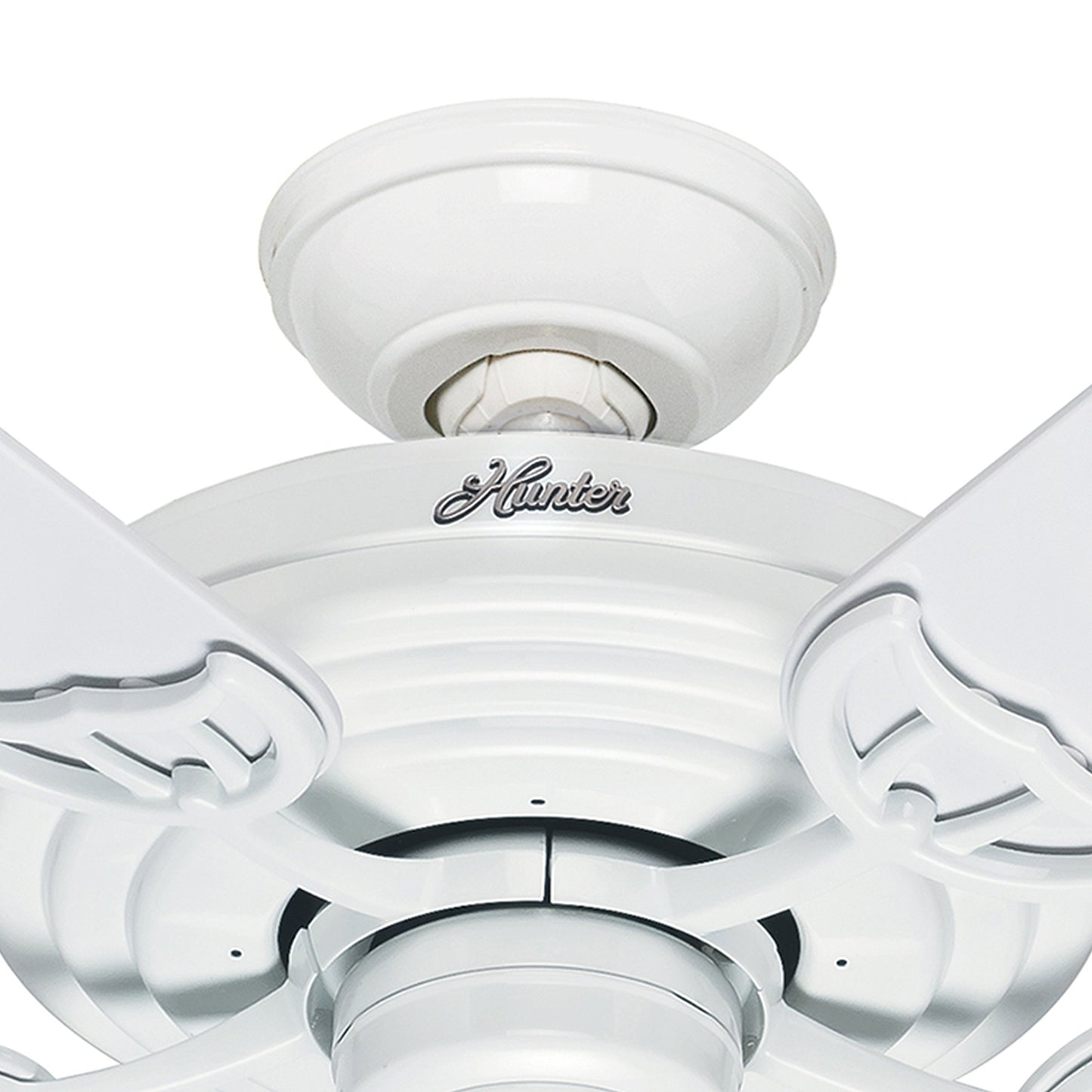 Hunter Fan 52 inch Outdoor Ceiling Fan in White with Stainless Steel Hardware to Resist Rust, 5 Blade (Renewed)