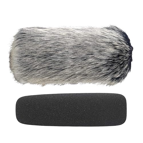 SUNMON Windscreen Muff and Foam for Rode VideoMic, NTG2, NTG1 and WSVM Microphone, Indoor Outdoor Microphone Windshield (2 PACK)