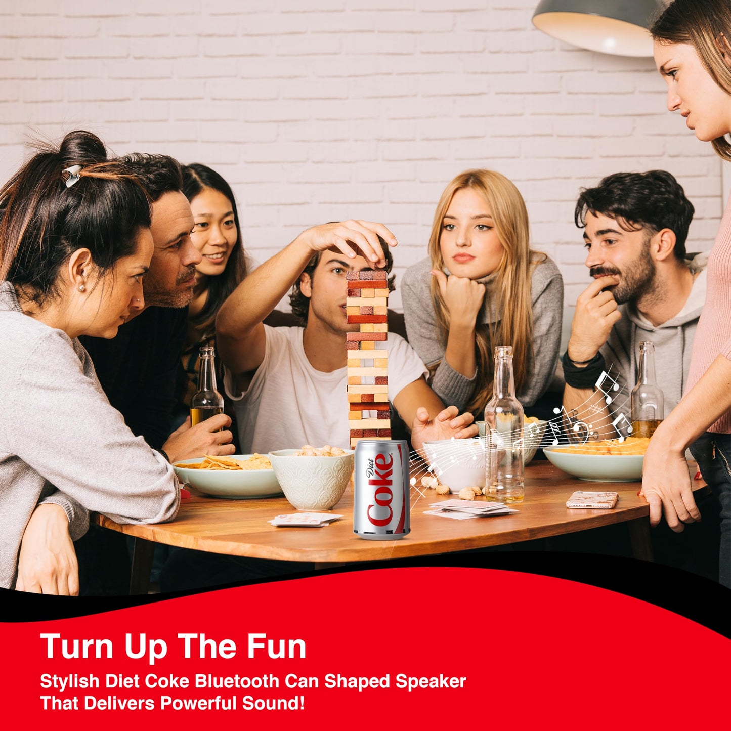 Gabba Goods Diet Coke Can Shape Bluetooth Speaker, Portable Wireless Speaker with Bluetooth 5.0, AUX, USB Slot & TF Slot | Loud Bass Sound | Compact