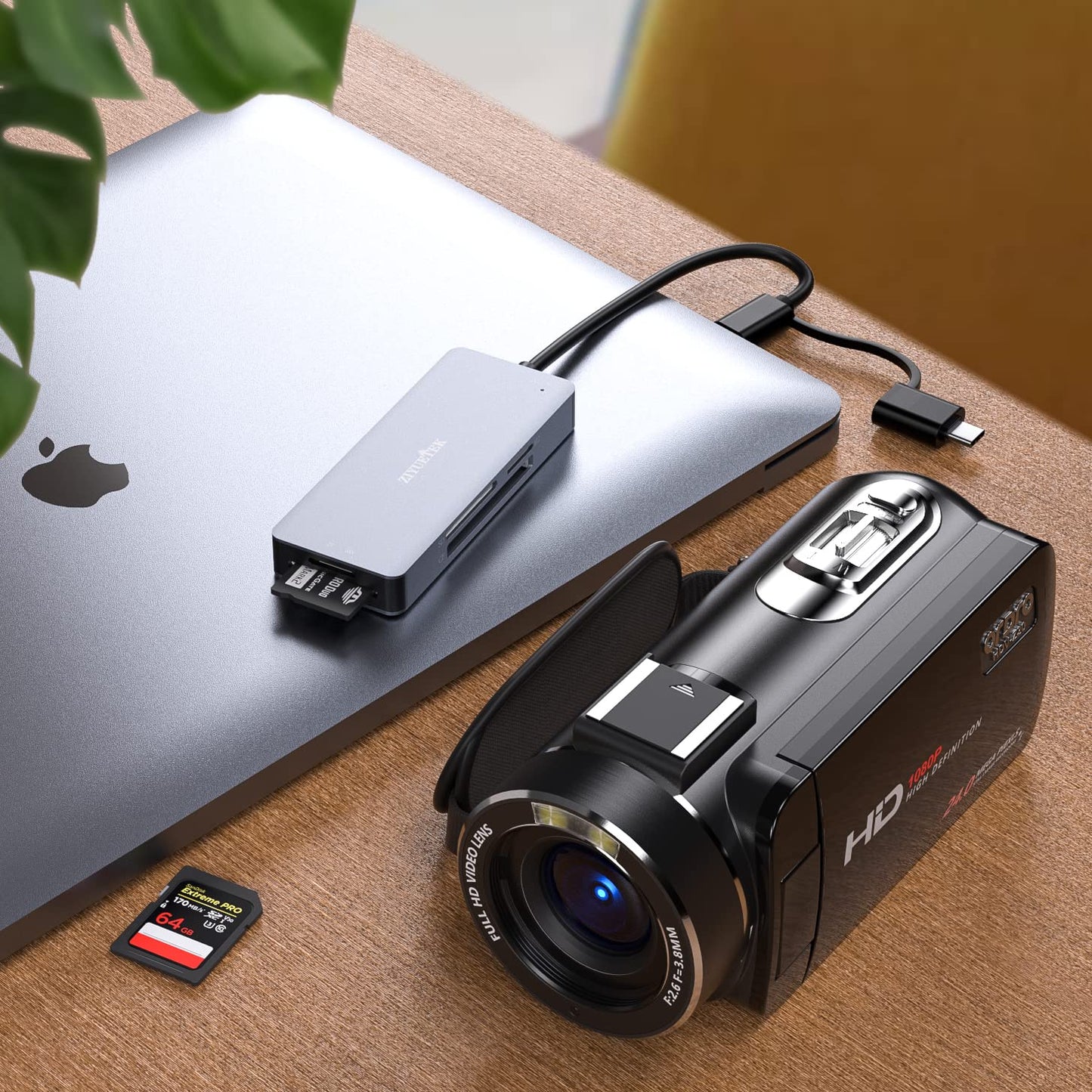 USB C USB3.0 SD Card Reader, 5in1 Multi Card Reader for SD/TF/CF/Micro SD/MS/M2, Drive Free for iPhone 15 pro max/Windows/Mac/Linux/Android (USB3.0
