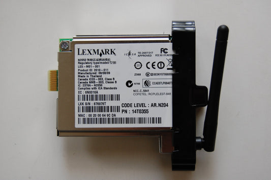 Lexmark Wireless Network Adapter for X4650 X4690 Printers N2052 Part Number: 14T0355