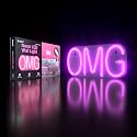 Atomi Smart Neon LED Light I Decorative Wall Art for Bedrooms, Bars & DIY Designs I USB Powered, 10 ft Cord - OMG - Pink