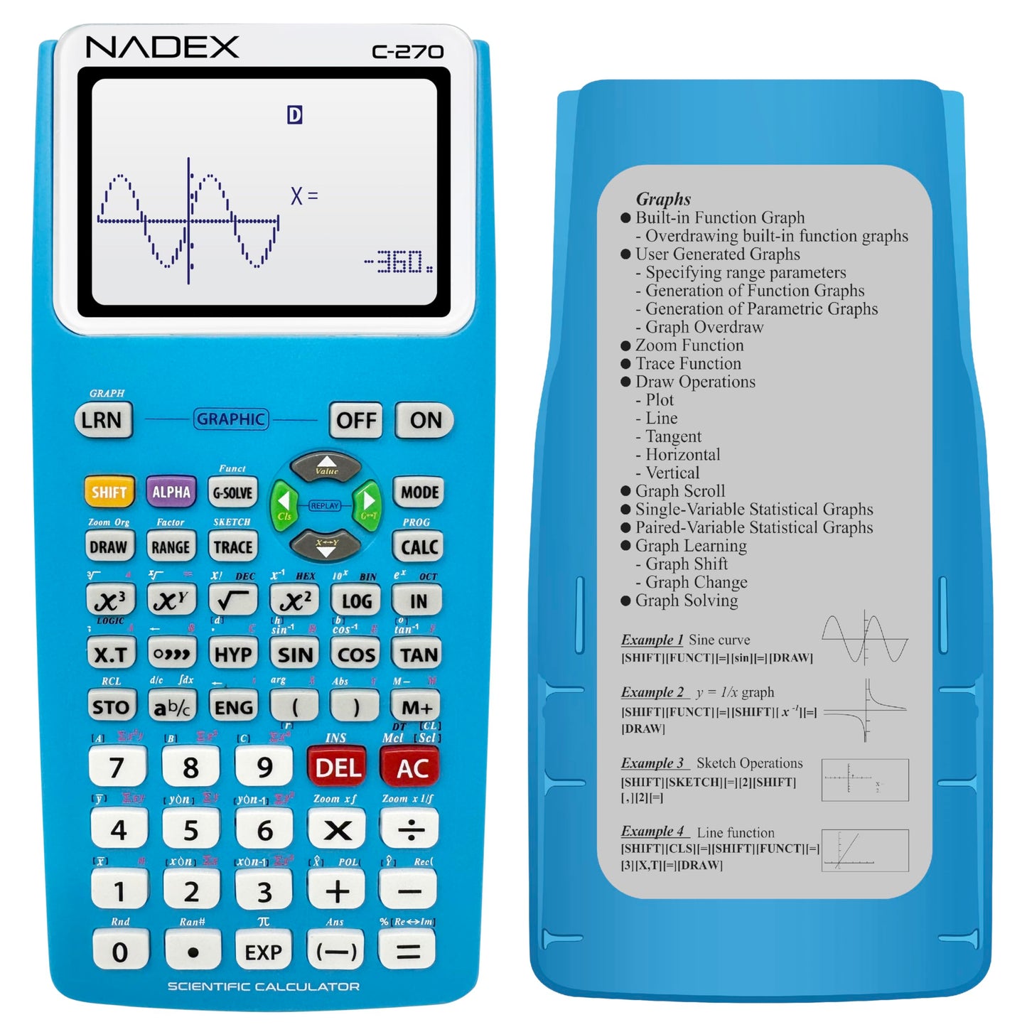 Scientific Calculator with Graph Functions for College and High School Students, Engineering, Advanced Mathematics, Calculus, Algebra, Geometery