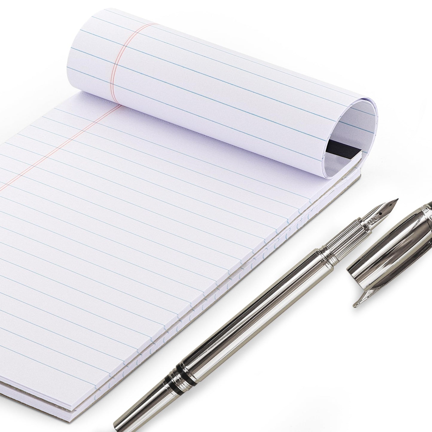 Enday Legal Pads 8.5 x 11 Inch, (12 Pack) 50 Sheets per Notepad, White Note Pads, Legal Ruled Writing Pad with Perforated Pages, White Paper Legal Pad
