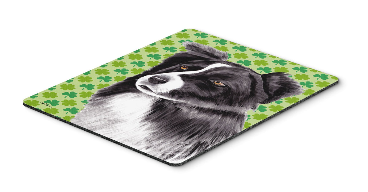 Caroline's Treasures SC9287MP Border Collie St. Patrick's Day Shamrock Portrait Mouse Pad, Hot Pad or Trivet for Home Office Gaming Working Computers