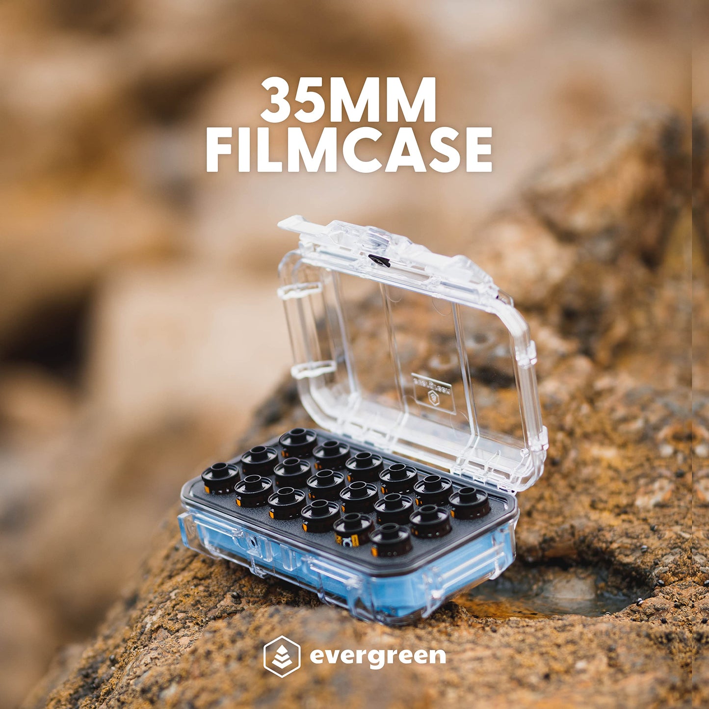 Evergreen 35mm Film Storage Case | Holds 18 Rolls | Preserve and Protect Your Film | Waterproof, Crushproof, & Freezer-Safe (Film Not Included)