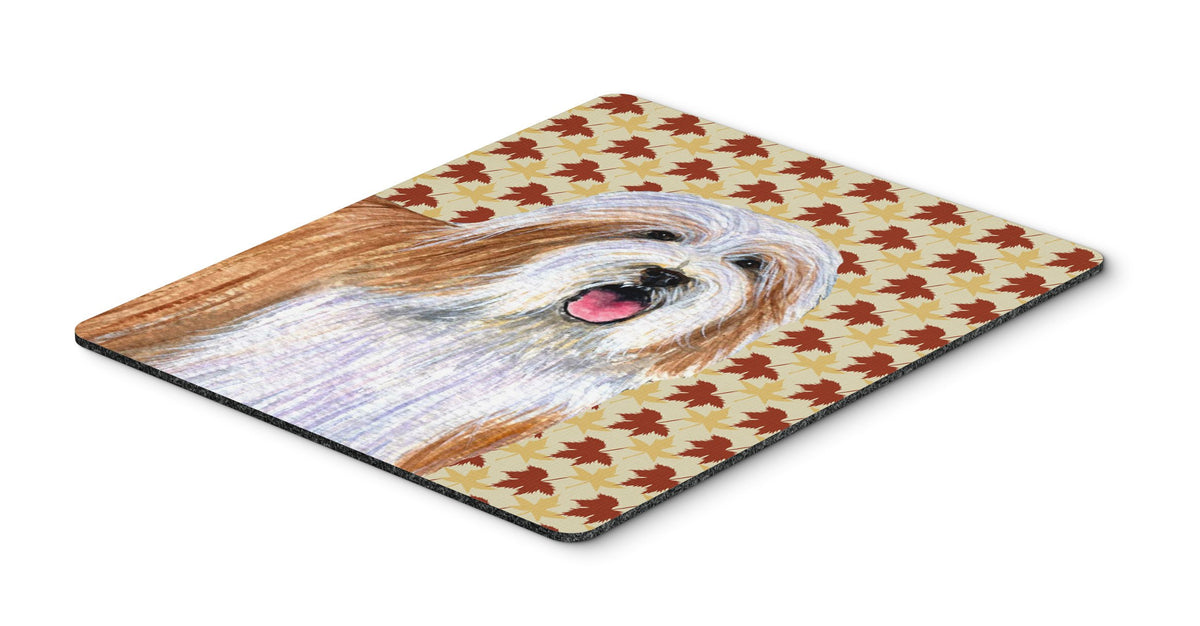 Caroline's Treasures LH9105MP Bearded Collie Fall Leaves Portrait Mouse Pad, Hot Pad or Trivet for Home Office Gaming Working Computers Laptop Mouse