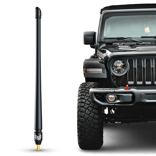 Ronin Factory Short Antenna for Jeep Wrangler Rubicon Gladiator Sahara Sport 4xe JK JL 2007-2023 Jeep Wrangler Accessories Jeep Gladiator Accessories