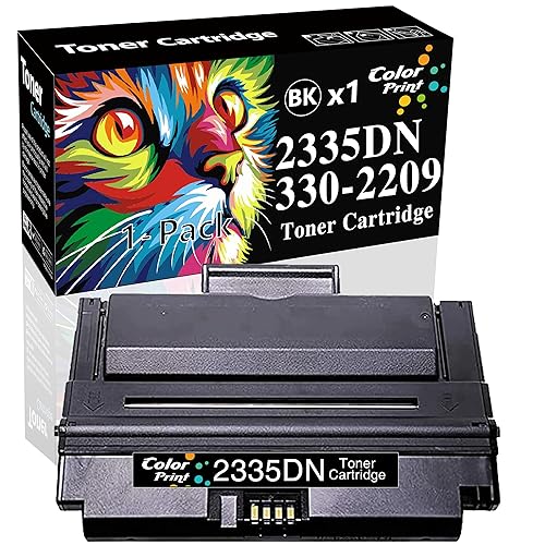 (1-Pack, Black, High Yield) ColorPrint Compatible 2335DN Toner Cartridge Replacement for Dell 2335 2355DN 2355 6,000 Pages Work with CR963 HX756 NX993
