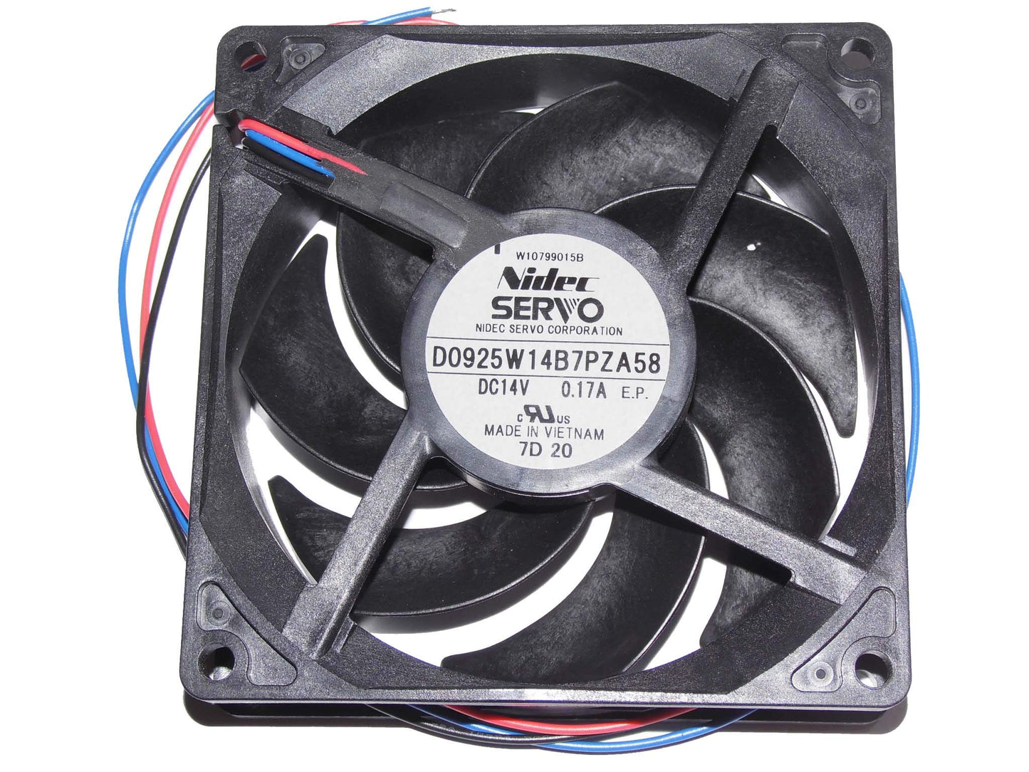 Zyvpee 9025 D0925W14B7PZA58 W10799015B 14V 0.17A 3Wire Cooling Fan