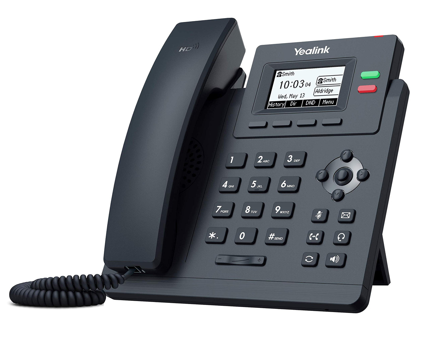 Yealink T31P IP Phone, 2 VoIP Accounts. 2.3-Inch Graphical Display. Dual-Port 10/100 Ethernet, 802.3af PoE, Power Adapter Not Included (SIP-T31P)