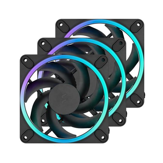 Fractal Design Momentum 12 RGB - Silent PC Case Fan - 120 mm - ARGB Gen 2-16 LEDs - Liquid Crystal Polymer LCP Blades - FDB Fluid Dynamic Bearing