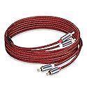 GESSEOR RCA Cable 15 ft RCA Cables, Hi-Fi Sound, Nylon Braided, Shielded RCA Audio Cable for Home Theater, HDTV, Amplifiers, Speakers
