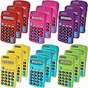 18 Pieces Pocket Calculator,Pocket Size Mini Calculators,8 Digit Display Basic Calculator,Solar Battery Dual Power Desktop Calculators for Students