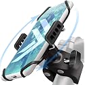 E Tronic Edge Bike Phone Mount - Rotating Cell Phone Holder for Bicycle Handlebar Compatible with iPhone 12 11 X 8 8S 7 7S 6 6S Pro Max Plus Android