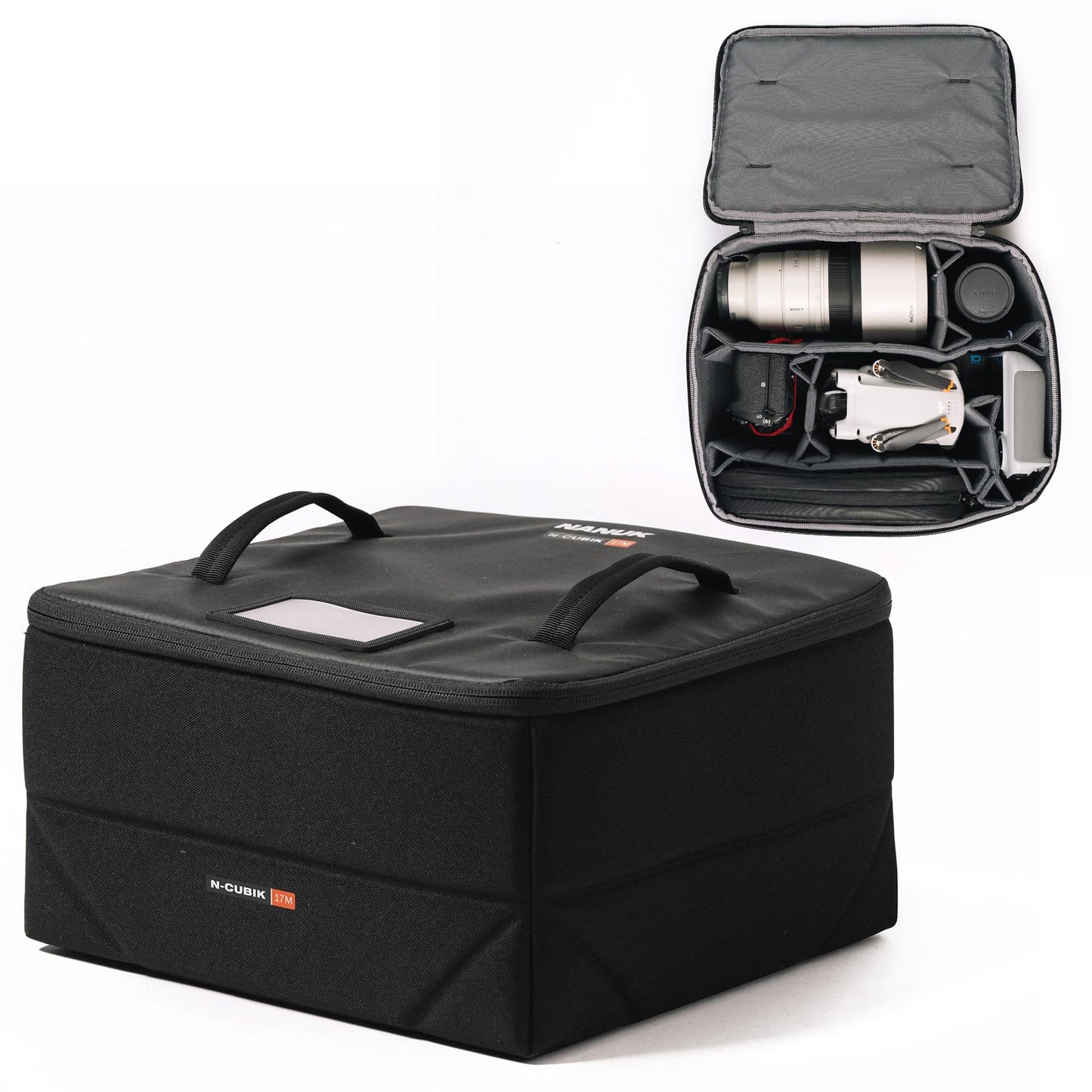 NANUK N-Cubik 17M Camera Bag Insert - Medium Water-Resistant Cube - Shockproof Protective Camera Insert for Backpack - Perfect for Tech Gear