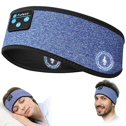 Fulext Sleep Headphones Headband10Hrs Bluetooth Headband with Cozy Earbuds Comfortable Sleeping Headphones for Side Sleepers, Sleep & Lounge Gift…