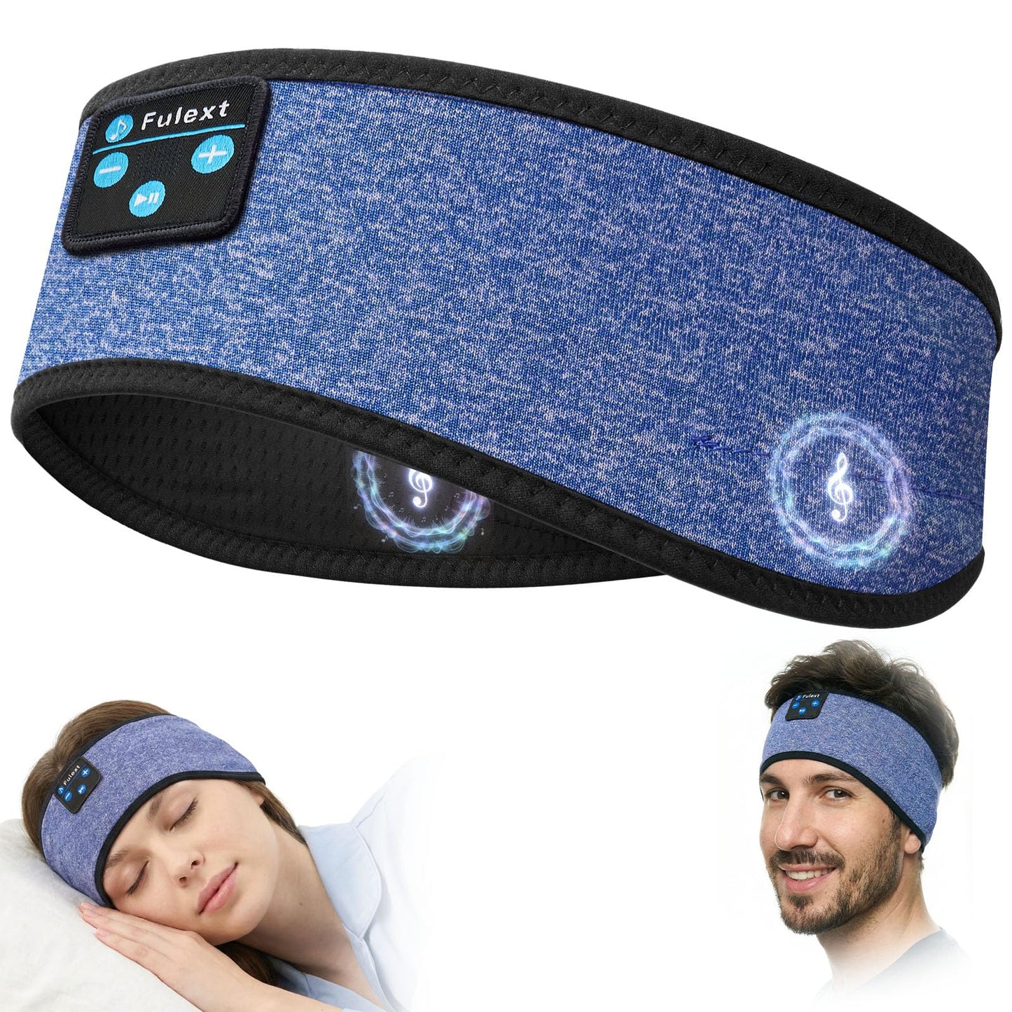 Fulext Sleep Headphones Headband10Hrs Bluetooth Headband with Cozy Earbuds Comfortable Sleeping Headphones for Side Sleepers, Sleep & Lounge Gift…