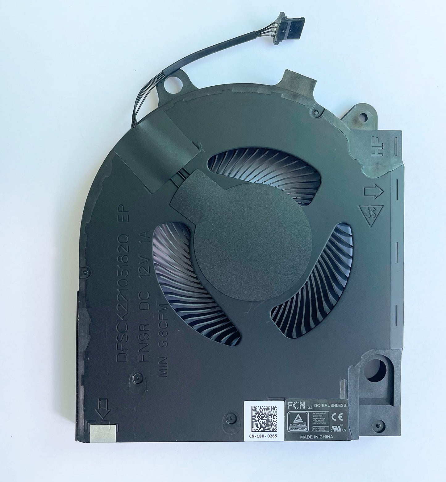 Fleshy Leaf New CPU+GPU Cooling Fan Replacement for Dell 2021year G15 5510 5511 5515 RTX3060 RTX3050 Series DC12V 1A DFSCK22105182Q FN9R 9.6CFM