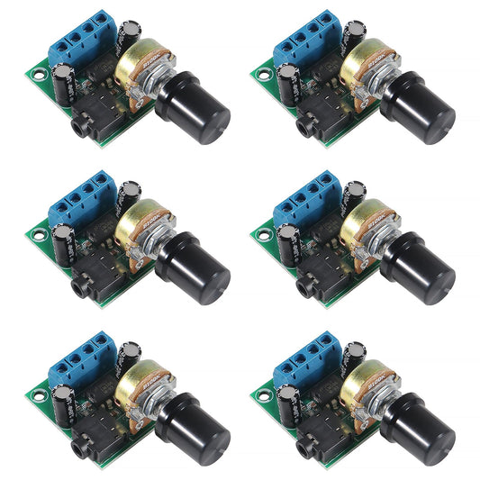 Coliao 6pcs LM386 Audio Amplifier Module 10W Mini Mono Power Amplifier Module DC 3-12V Adjustable Power Amplifier Board