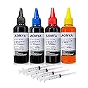 Aomya Ink Refill Kit 100ml for HP 67 61 65 60 62 63 910 920 901 902 932 933 934 940 952 94 95 96 Inkjet Printer Cartridges Refillable Ink Cartridges