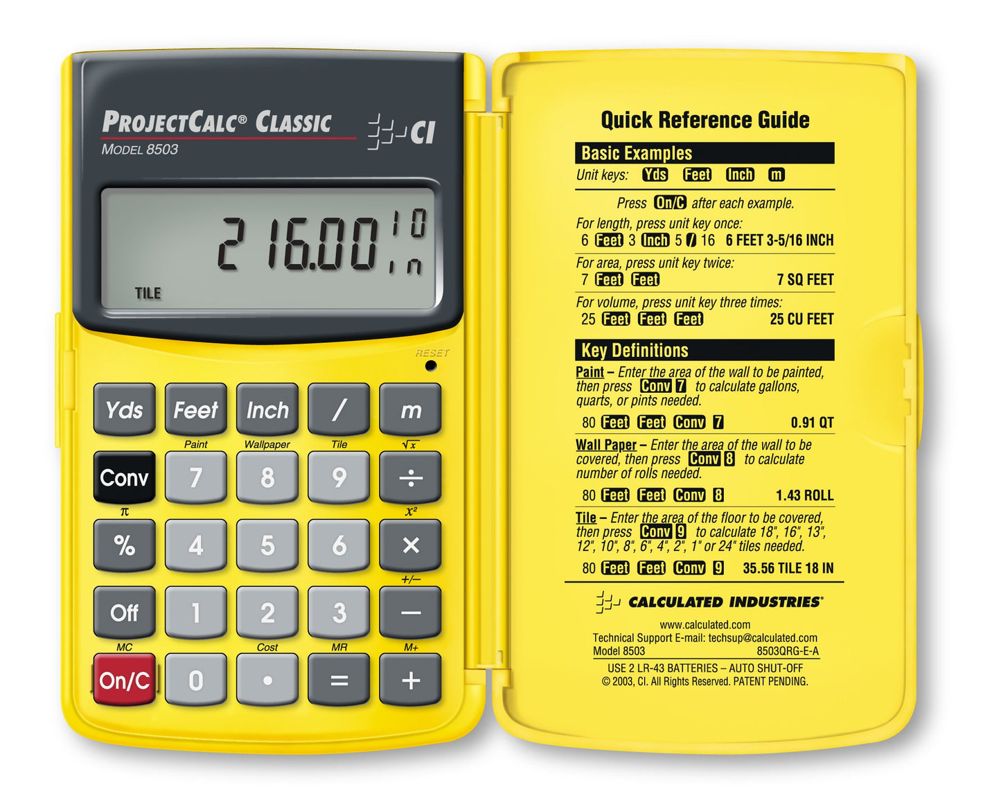 Calculated Industries 8503 ProjectCalc Classic Home Improvement Calculator for Do It Yourselfers