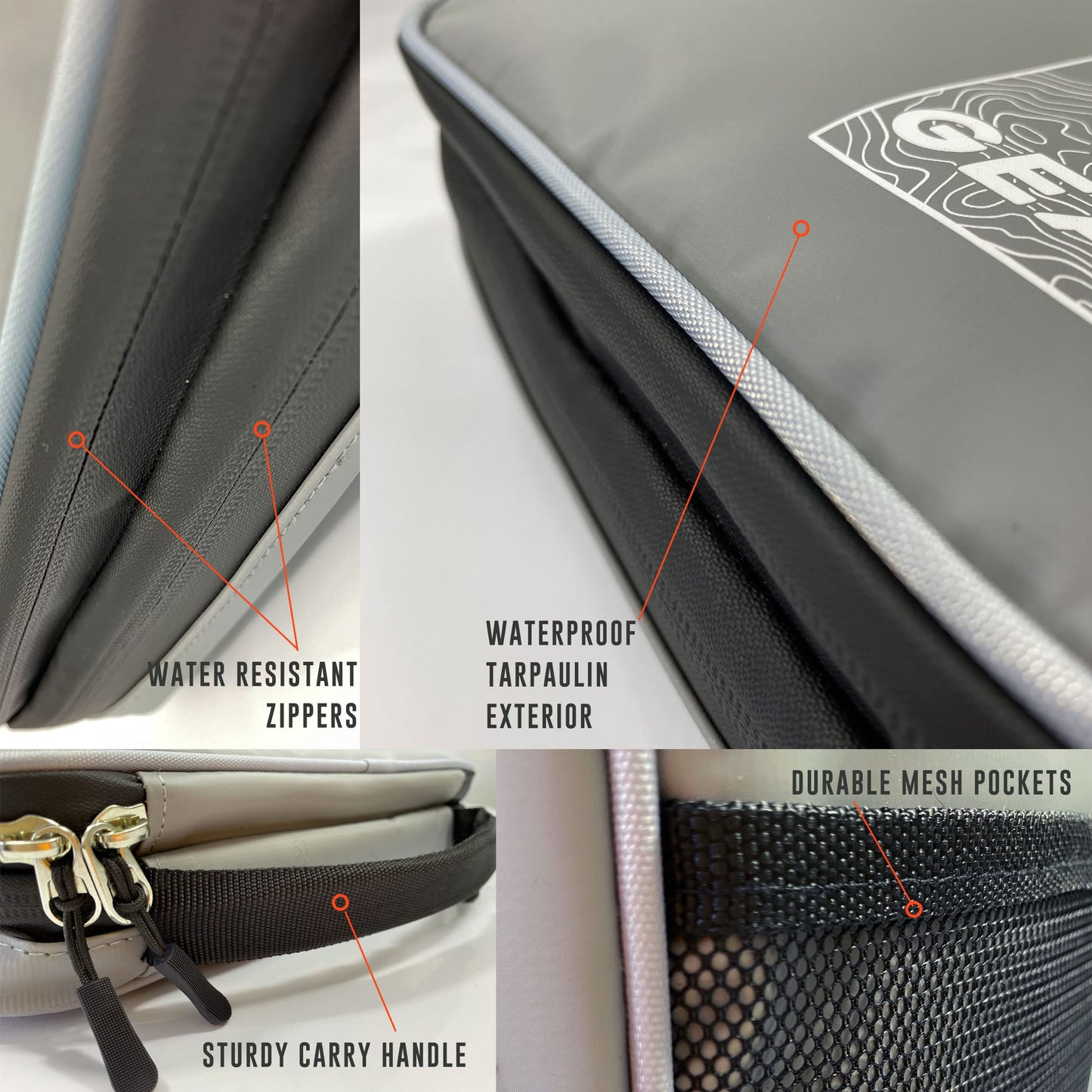 Enthusiast Gear Waterproof Electronics Organizer - Durable Travel Case for Cords, Chargers, and Gadgets - Compact, Lightweight, and Perfect for