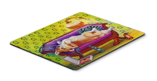 Caroline's Treasures 7406MP Corgi Home Alone Mouse Pad, Hot Pad or Trivet for Home Office Gaming Working Computers Laptop Mouse Mat,Washable Large