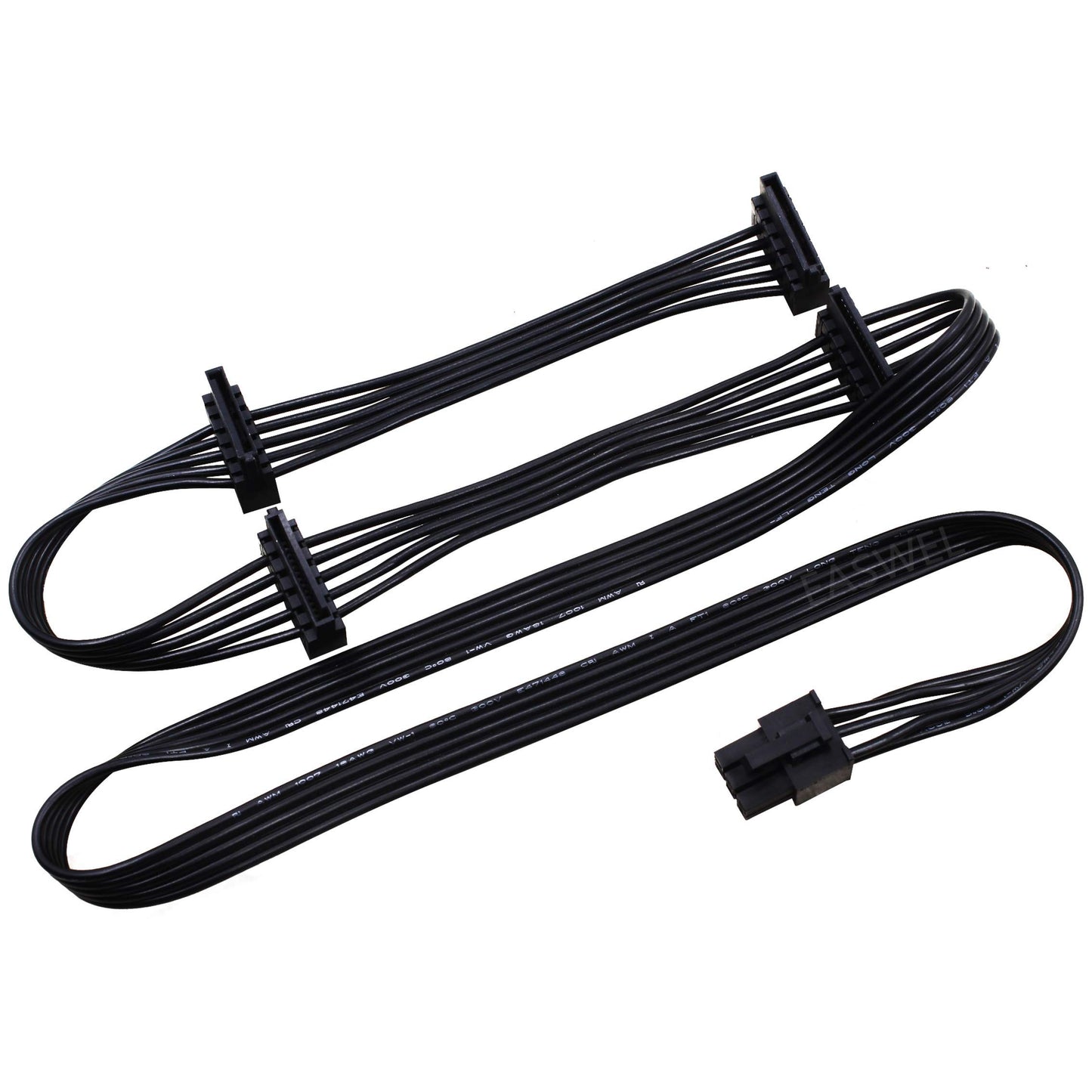 EASWEL PCI-E 6Pin 1 Male to 4 SATA Modular Power Supply Cable for Corsair RM850 RM1000
