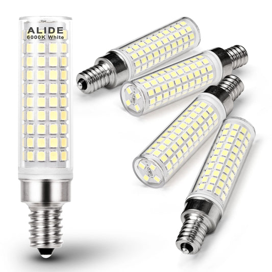 ALIDE E12 C7 10W 6000K LED Candelabra Bulbs 100w Equivalent, 5Pack