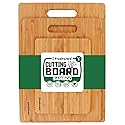 Bamboo Cutting Boards for Kitchen [Set of 3] Wood Cutting Board for Chopping Meat, Vegetables, Fruits, Cheese, Knife Friendly Serving Tray…