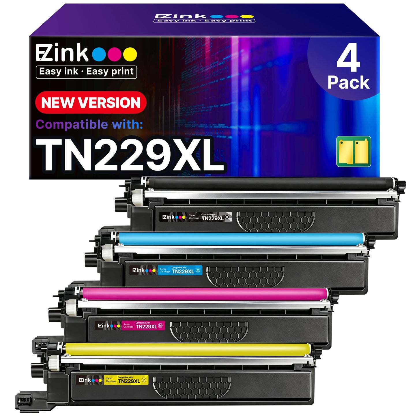 E-Z Ink TN229XL MFC-L3780CDW Toner for Brother TN229XL Toner Cartridges