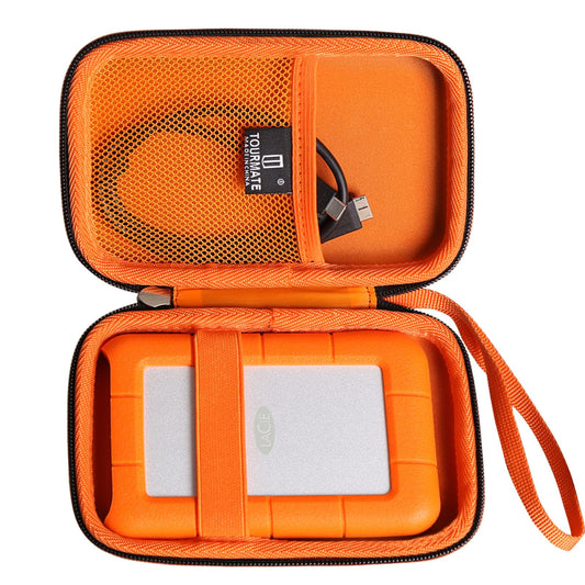 Tourmate Hard Case Compatible for LaCie Rugged Mini 1TB/ 2TB/ 4TB/ 5TB External Hard Drive Portable HDD, Hard Travel Case for Rugged Thunderbolt USB